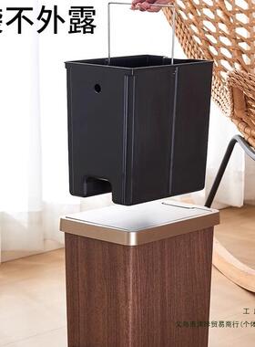 新中式垃桶家用客厅轻房奢脚踩颜圾F98MMSTH厨卧室办公室带盖脚踏