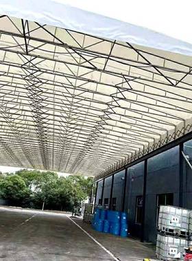 加膜阳结构厚移动车棚36434户外遥控电动仓库工遮雨蓬手地动临时
