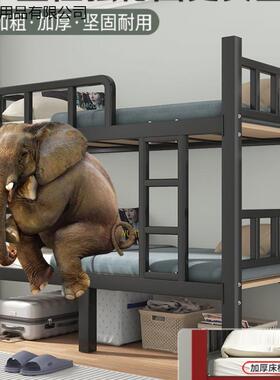 加厚IVG上铺双床铁层员工宿舍上床下床架子学校双人铁下艺高低铁