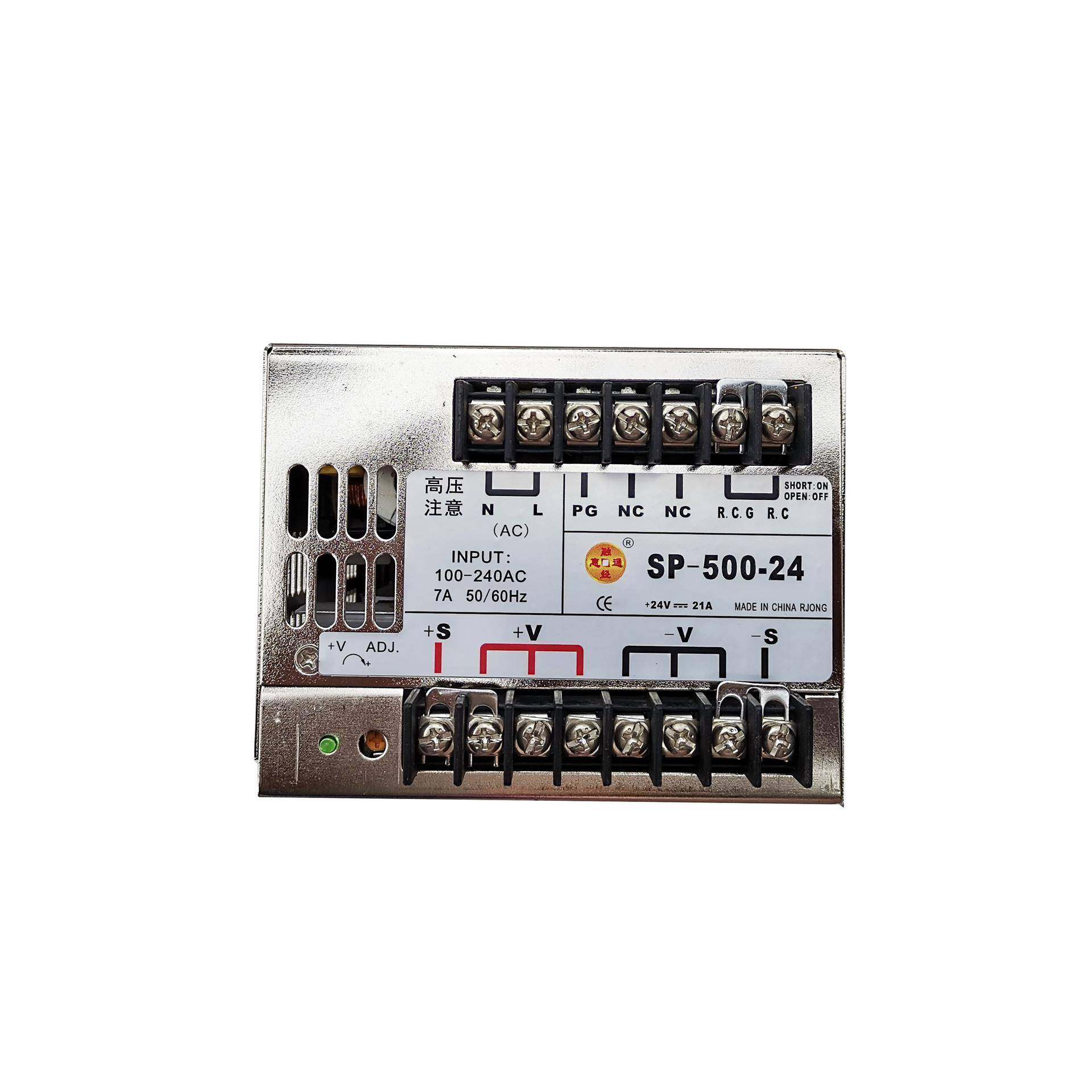 AC100-240V输入500W12V2A24V20A两路输出的开关电源DP-500B-24