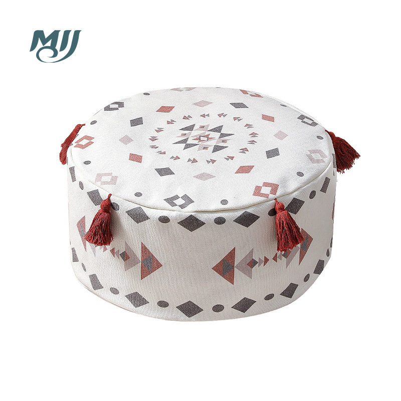 北欧简约几何纹印花坐墩蒲团客厅阳台榻榻米垫地板垫加厚飘窗垫