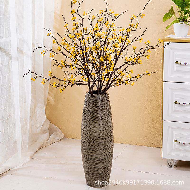 客厅仿真花摆件大件落地电视柜旁假花摆设大号两边摆的高级感摆花