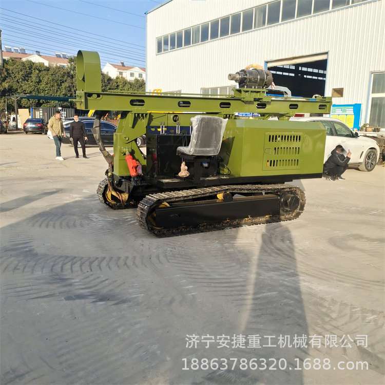 全地形液压光伏打桩机H型钢桩锤头打桩机光伏螺丝地钉拧锚机