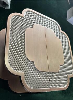 杭州直销CNC加工方形别墅大门拉手铝合金雕刻中式风格门把手