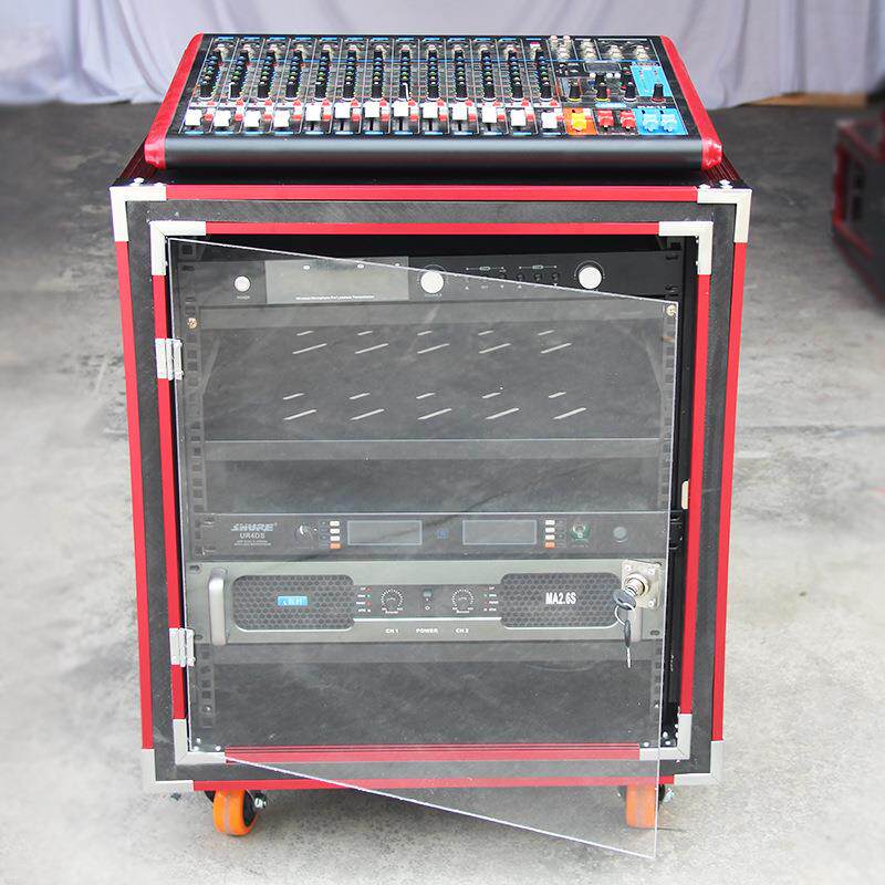 12U双层防震航空箱机柜16U透明门功放调音台8U4U舞台演出设备架子