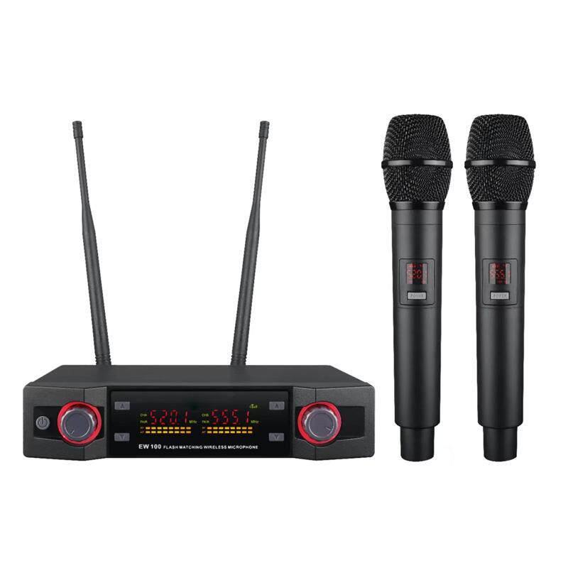 无线领夹话筒一拖二u段调频专业舞台防啸叫唱歌ktv音响家用麦克风