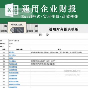 通用企业财务报表模板 适用集团合并报表资产客户产品收入结构EXC