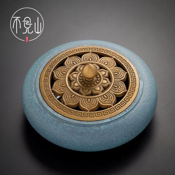 不见山纯铜香炉仿古家用檀香盘香炉茶道室内点香器桌面摆件香薰炉,家居饰品,香薰炉,淘宝优惠券,粉丝福利购,淘宝优惠卷