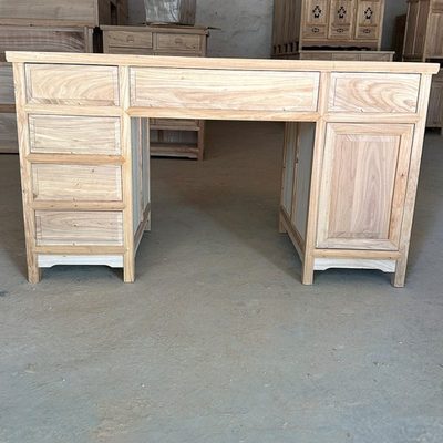 新中式实木仿古中医会诊桌北方榆木写字台书法学习桌白茬胚办公桌