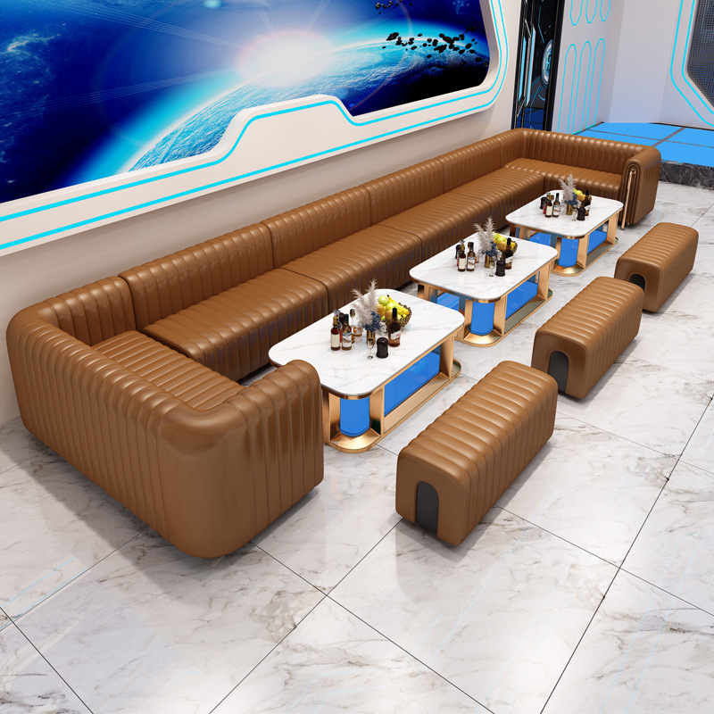ktv沙发酒吧卡座派对房K歌房夜总会包厢会所茶几桌椅组合夜场家具