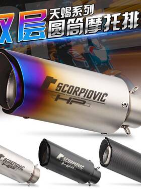 机车排气管改装Z900400春风250SRDUKE390天蝎小圆筒排气管