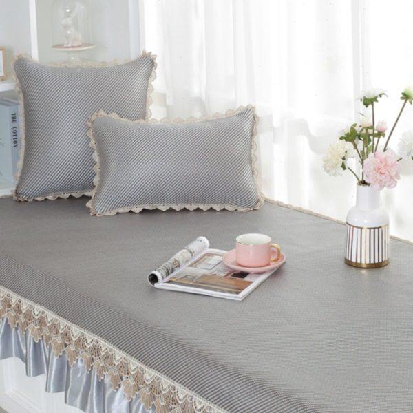 飘窗垫欧式全包榻榻米机洗窗台垫定做防滑垫套阳台垫子夏季冰凉垫