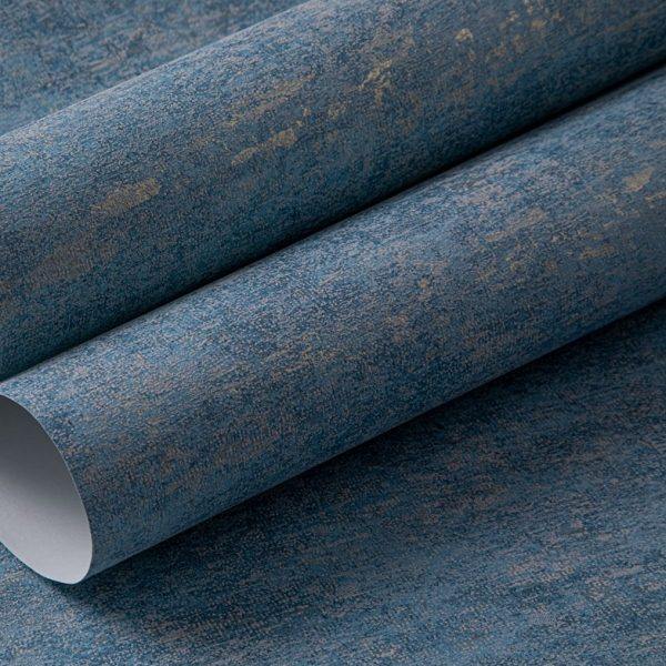 湖蓝色3D素色硅藻泥仿古墙纸 卧室客厅酒店餐厅 轻奢复古纯色壁纸