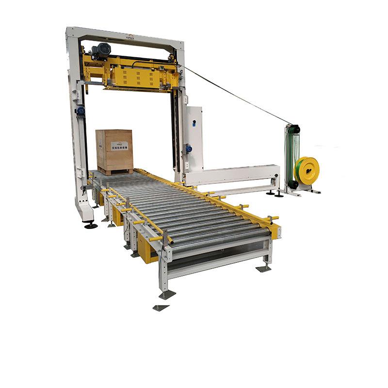 MH105C顶压式栈板穿剑打包机吨袋捆扎机托盘捆扎机--青岛艾讯