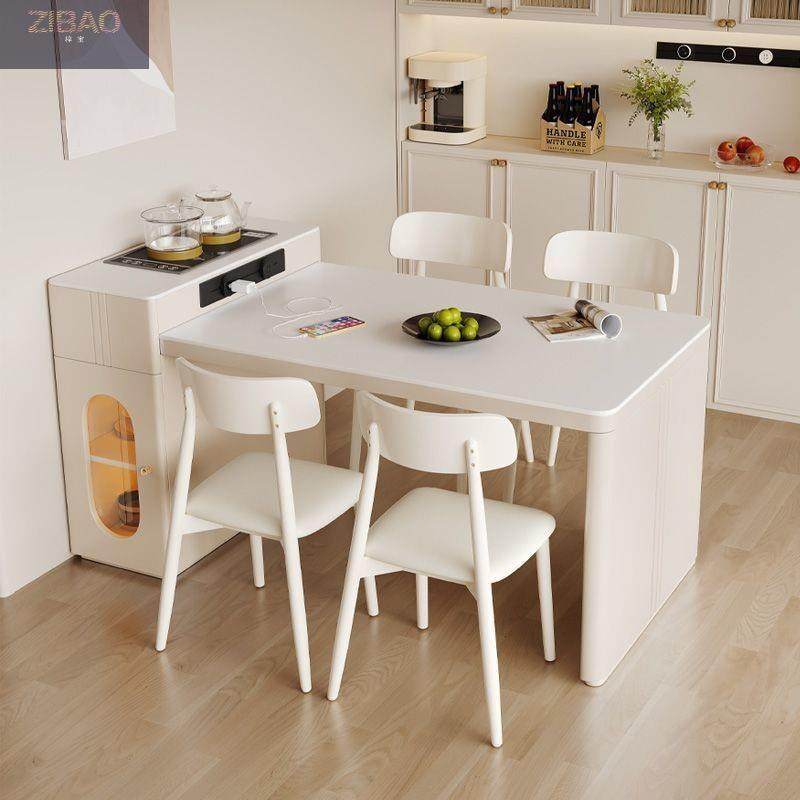 香丽华庭奶油风岛台餐桌泡茶桌一体家用现代简约小户型岩板餐桌椅,纺织面料/辅料/配套,纺织机械配件,淘宝优惠券,粉丝福利购,淘宝优惠卷