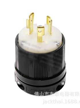 NEMAL8-20P引掛式自鎖工業插頭20A480V防鬆脫插頭美國電機插