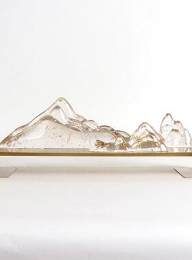 厅现代中式MC-TY-58创意云山新软工艺品摆件客电视柜玄关茶室样板