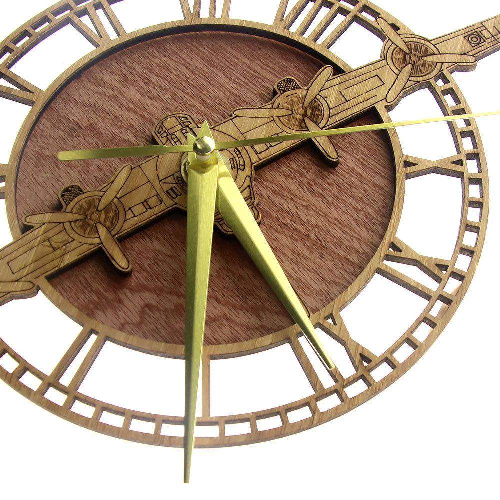 木墙制挂钟B-17飞堡垒重型轰炸机型钟现代行墙面MZGZ-015装饰造壁,家居饰品,挂钟,淘宝优惠券,粉丝福利购,淘宝优惠卷