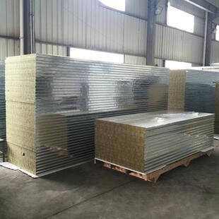 制岩版棉板彩板防火隔热保钢温岩棉夹芯板机净化复合夹218芯板