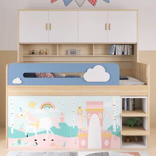 云朵床儿童半高床书中WKG桌衣柜一体床小户型男孩孩高公床主女床