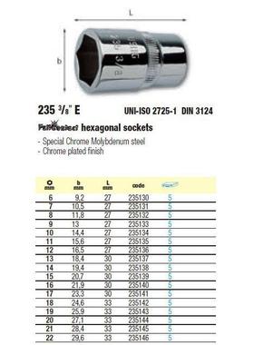 [含税2353/8]UA乌沙克S六角套G筒28353/E