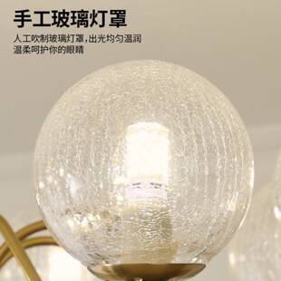 式 古客厅389吊灯简约古复铜色铁艺大美厅餐厅灯中古主风卧室灯具