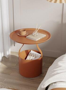 几小圆桌边几轻约奢茶简现代创意床WUX头柜置物架沙发边桌子网红