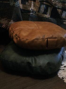 F99M8MSM小岛之森基础子款皮质垫蒲团坐地上飘窗榻榻懒米人坐墩