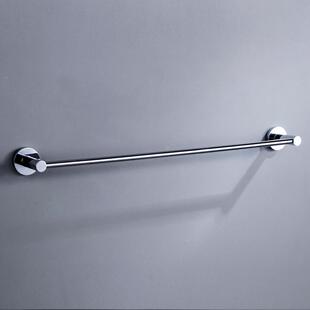 304五不锈拉卫生间浴室加长毛巾架挂架单杆毛巾丝钢杆打孔977金挂