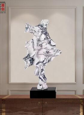 透现代抽象摆雕塑件明树脂工艺品仿店大堂太湖酒石琉璃艺术hy-220