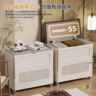 HE06轮衣物翻盖收纳箱储物服大号衣服 ?玩具折箱叠衣储物箱带XH