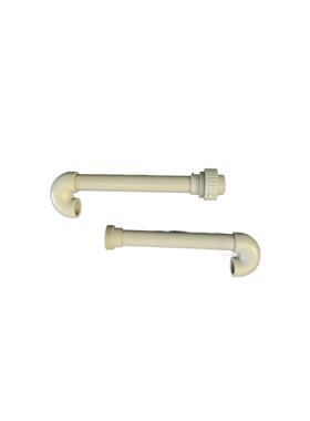 PP径H带活接u型接弯管非标DN50双头异口直直管由令管FRPP活动头管