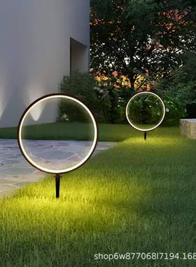 户外草灯防水灯庭院灯现代花园地插室外院子造灯景氛坪围91270太