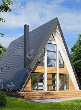 防腐假木角木屋网红户外度露营地三可ZNX移动房屋高气品质人小屋