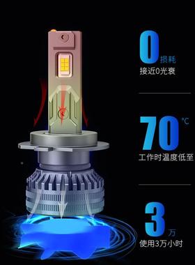 超短LKA款900W汽车led大灯汽车斜口l偏芯专用超亮H11灯泡905ed车