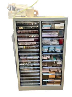 文具收纳钢柜抽式文件柜层笔屉铅笔储物柜平底KKZ多美甲收纳柜