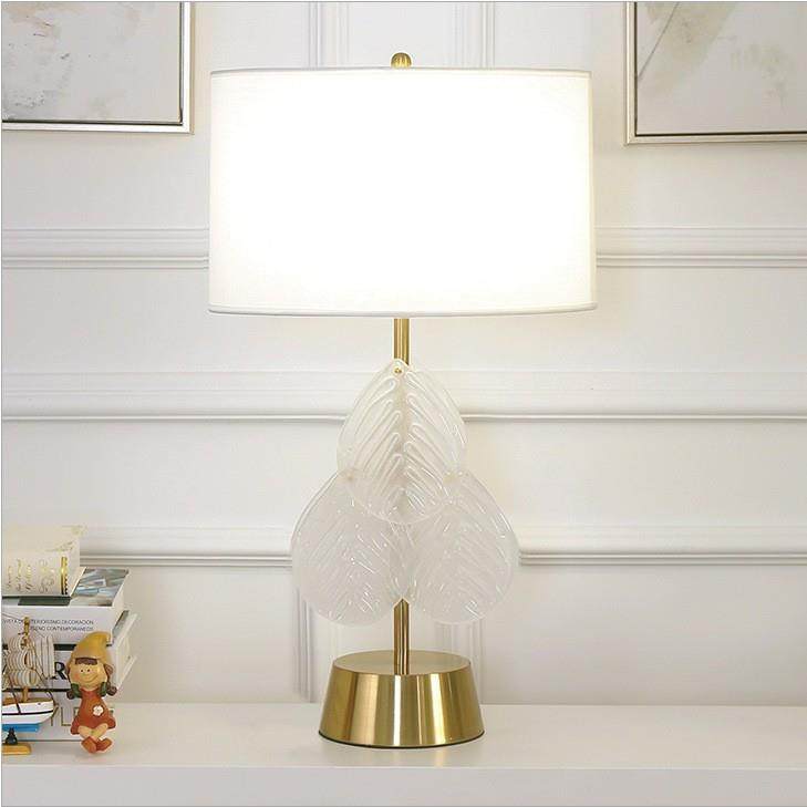 现代简约创意客厅台灯书房卧室床头灯设计师树叶片玻璃台灯,纺织面料/辅料/配套,纺织机械配件,淘宝优惠券,粉丝福利购,淘宝优惠卷