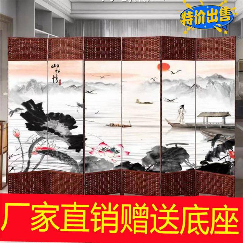 简易屏风隔断客厅遮挡帘可移动折叠挡门挡床玄关挡板隔板厂供应链
