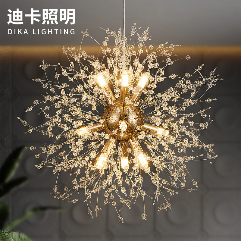 批发跨境水晶吊灯客厅高级感卧室餐厅吊灯亚马逊轻奢北欧水晶灯具