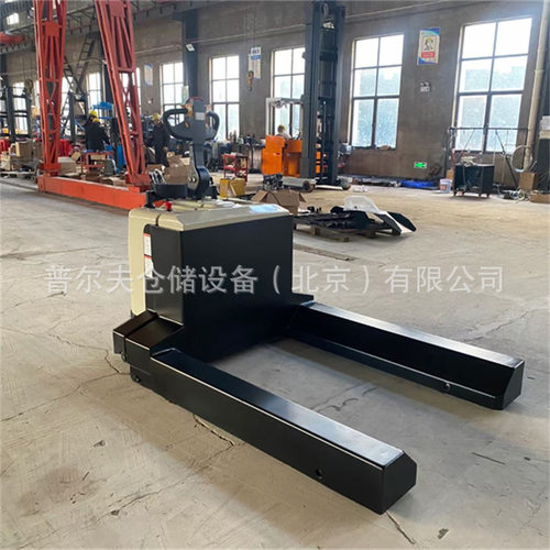 普尔夫纸筒叉车纱辊地牛圆形液压手推车加长货叉电动叉车搬运车