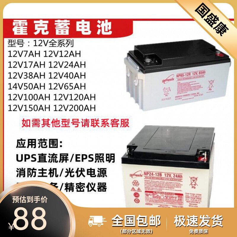 艾诺斯霍克蓄电池NP/12V17AH24AH38AH55AH65AH100AHUPS/EPS专用