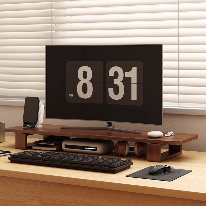 桌面置物架桌上搁板办公室收纳架显示器垫高架支架工位电脑增高架