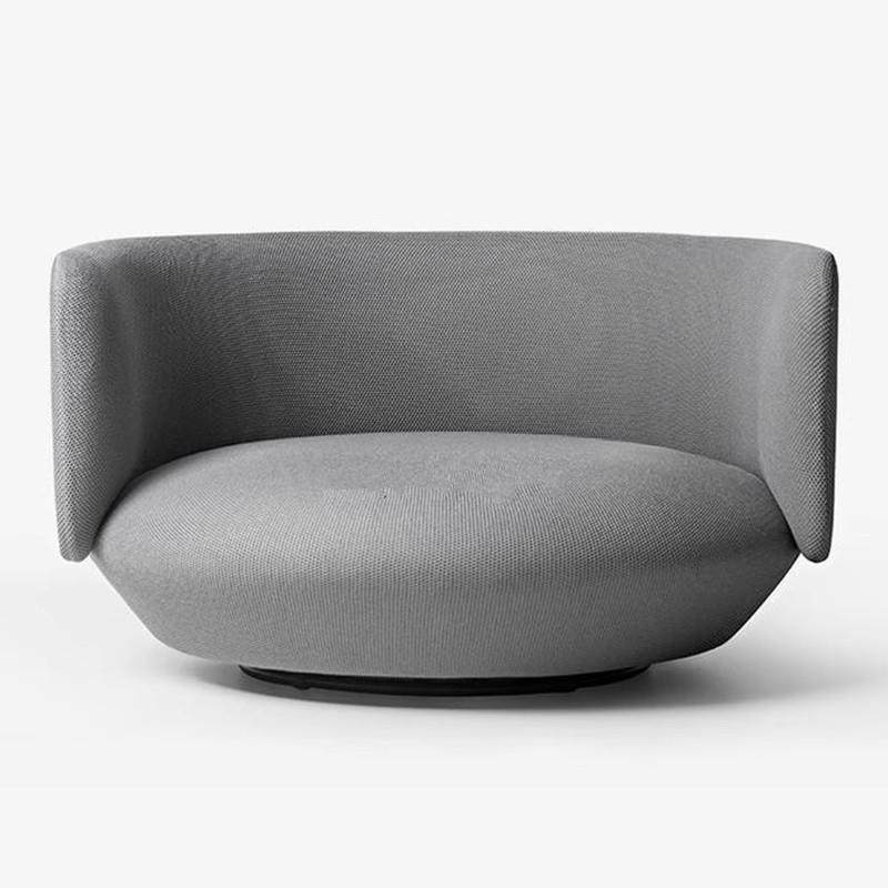 后现代简约布艺单人椅会客洽谈椅样板房设计样板间接待休闲沙发椅