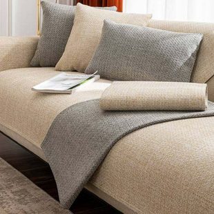 棉麻沙发垫四季通用现代简约防滑坐垫子亚麻高端沙发套罩盖布巾