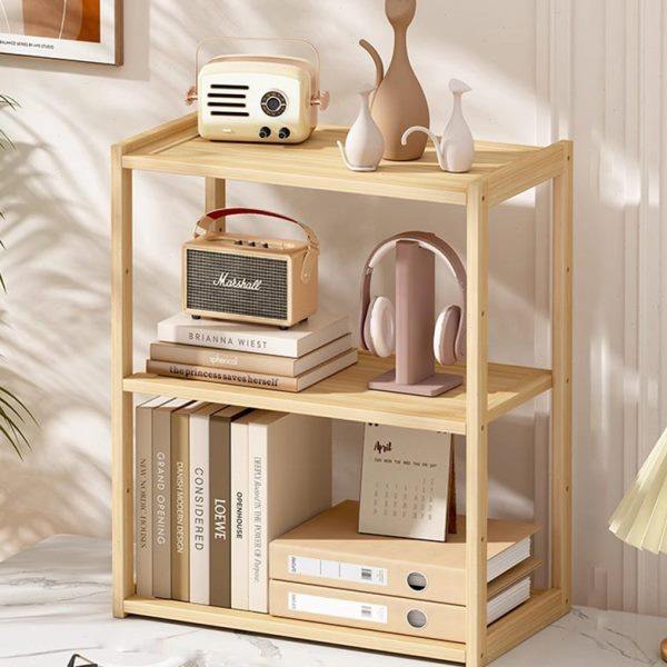 实木书架桌面置物架客厅简易书桌收纳多层架子办公室桌上小型书柜,收纳整理,书桌收纳置物架,淘宝优惠券,粉丝福利购,淘宝优惠卷