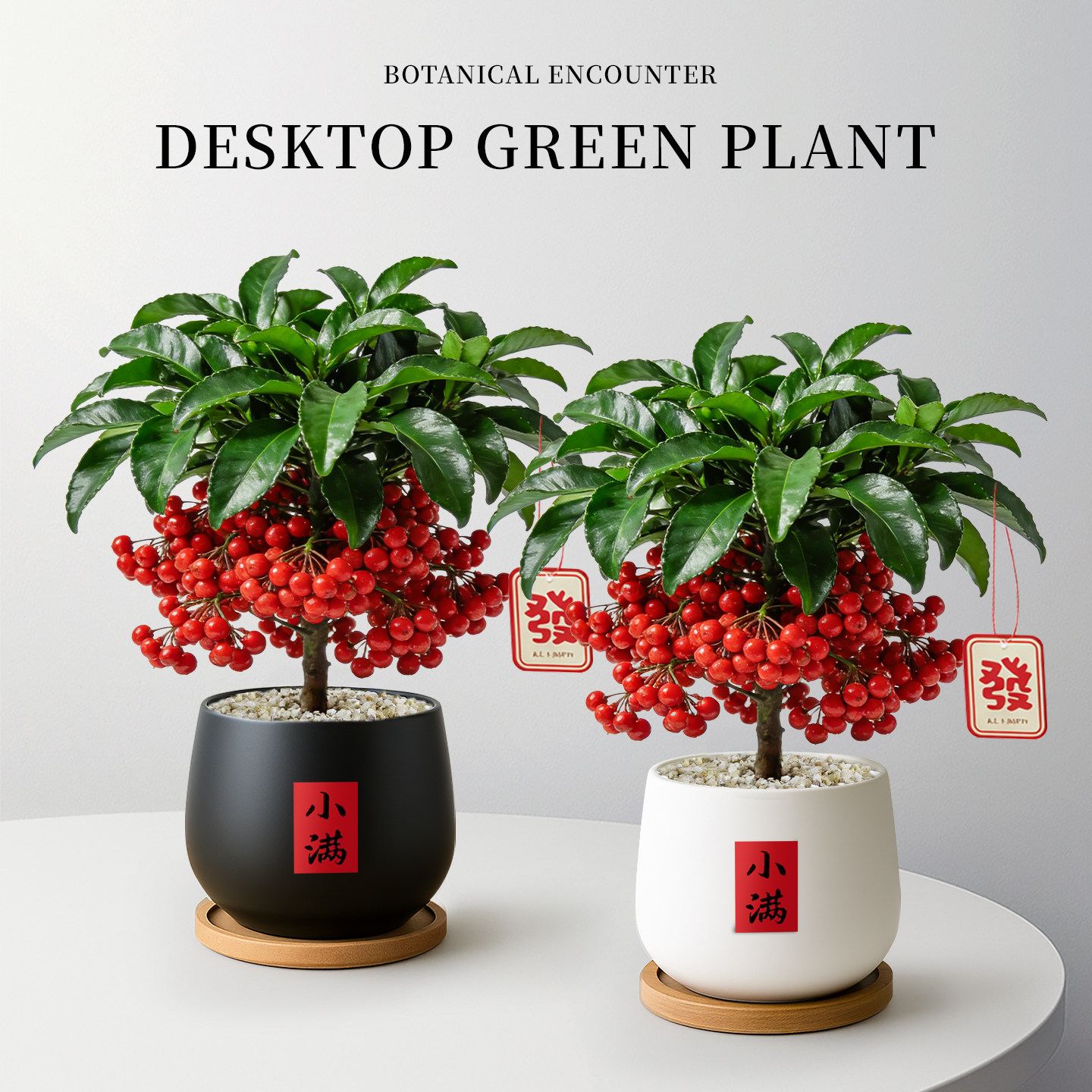 富贵籽带红果小盆栽客厅旺宅年宵花办公室内绿植黄金万两招财植物