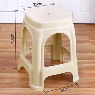 家用登高凳子方圆凳40cm45cm高熟胶方凳板凳熟胶大号朔料熟料便携