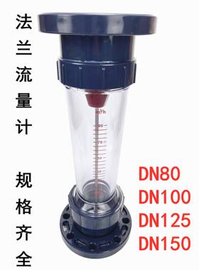 PVC塑料法兰式转子流量计LZS80/100/125/150LFS/LZB/浮子液体水