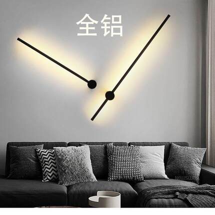 极简长条壁灯线条灯卧室床头灯楼梯走廊过道灯现代简约LED墙壁灯