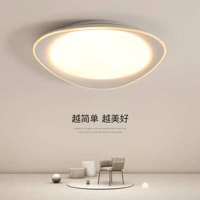 2026年新款全光谱护眼意式简约过道吸顶灯胡桃木纹走廊玄关吸顶灯